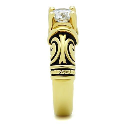 Wedding Rings for Women Engagement Cubic Zirconia Promise Ring Set for Her in Gold Tone Esthiru - Jewelry Store by Erik Rayo