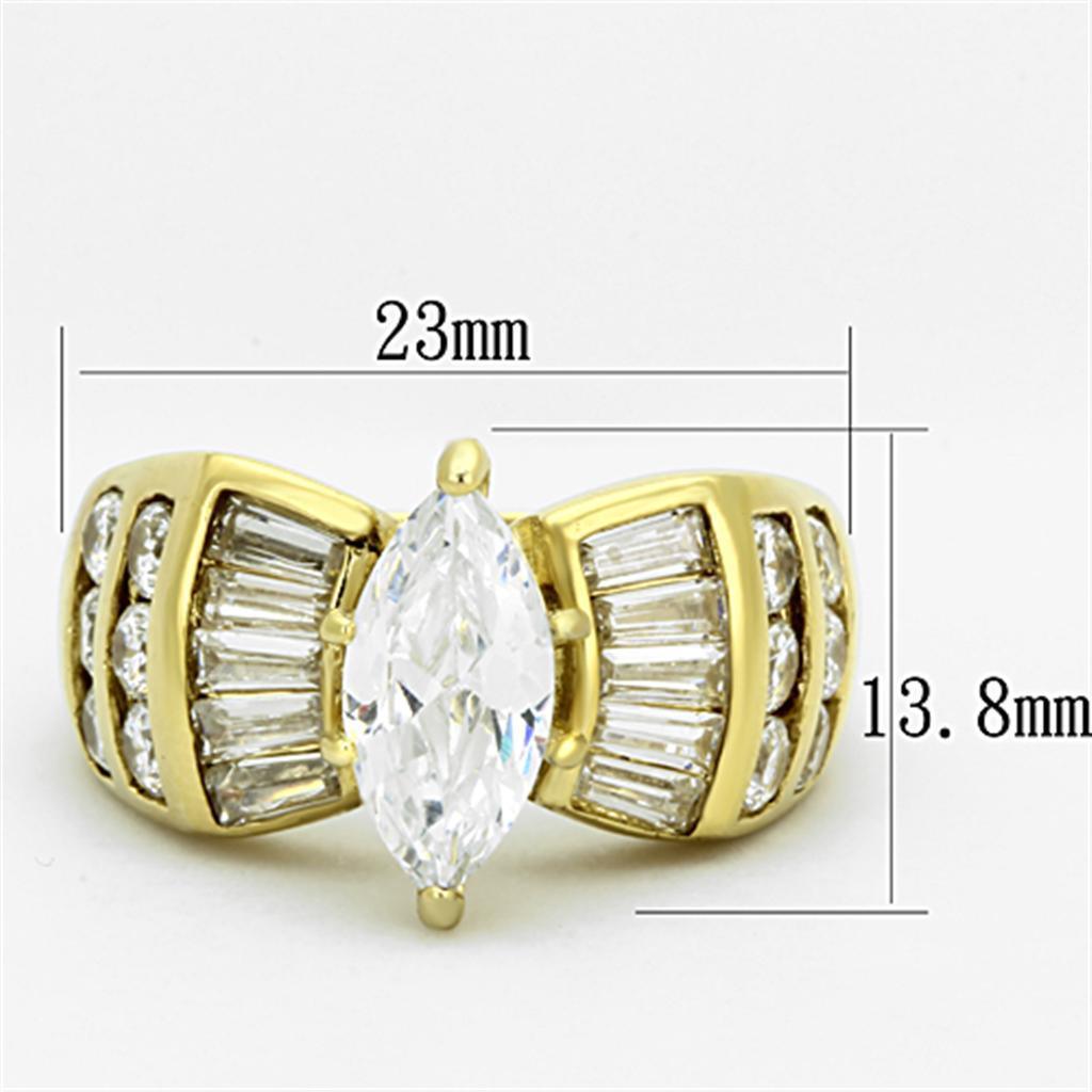 Wedding Rings for Women Engagement Cubic Zirconia Promise Ring Set for Her in Gold Tone Hosanna - Jewelry Store by Erik Rayo