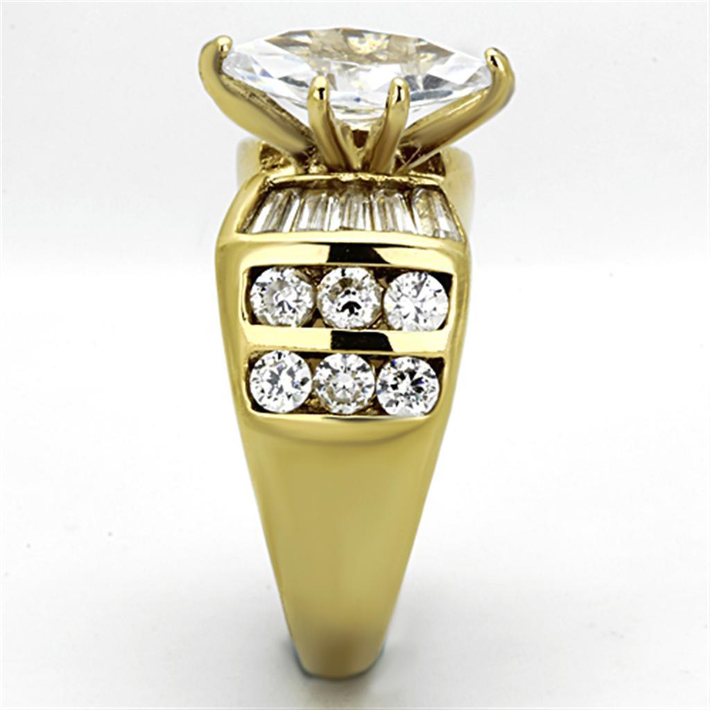 Wedding Rings for Women Engagement Cubic Zirconia Promise Ring Set for Her in Gold Tone Hosanna - Jewelry Store by Erik Rayo