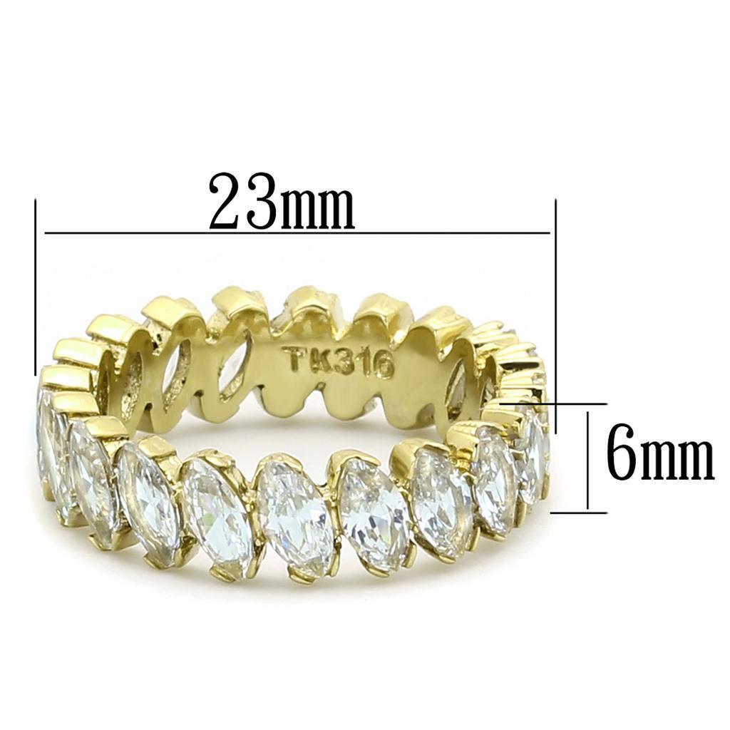 Wedding Rings for Women Engagement Cubic Zirconia Promise Ring Set for Her in Gold Tone Huldah - Jewelry Store by Erik Rayo