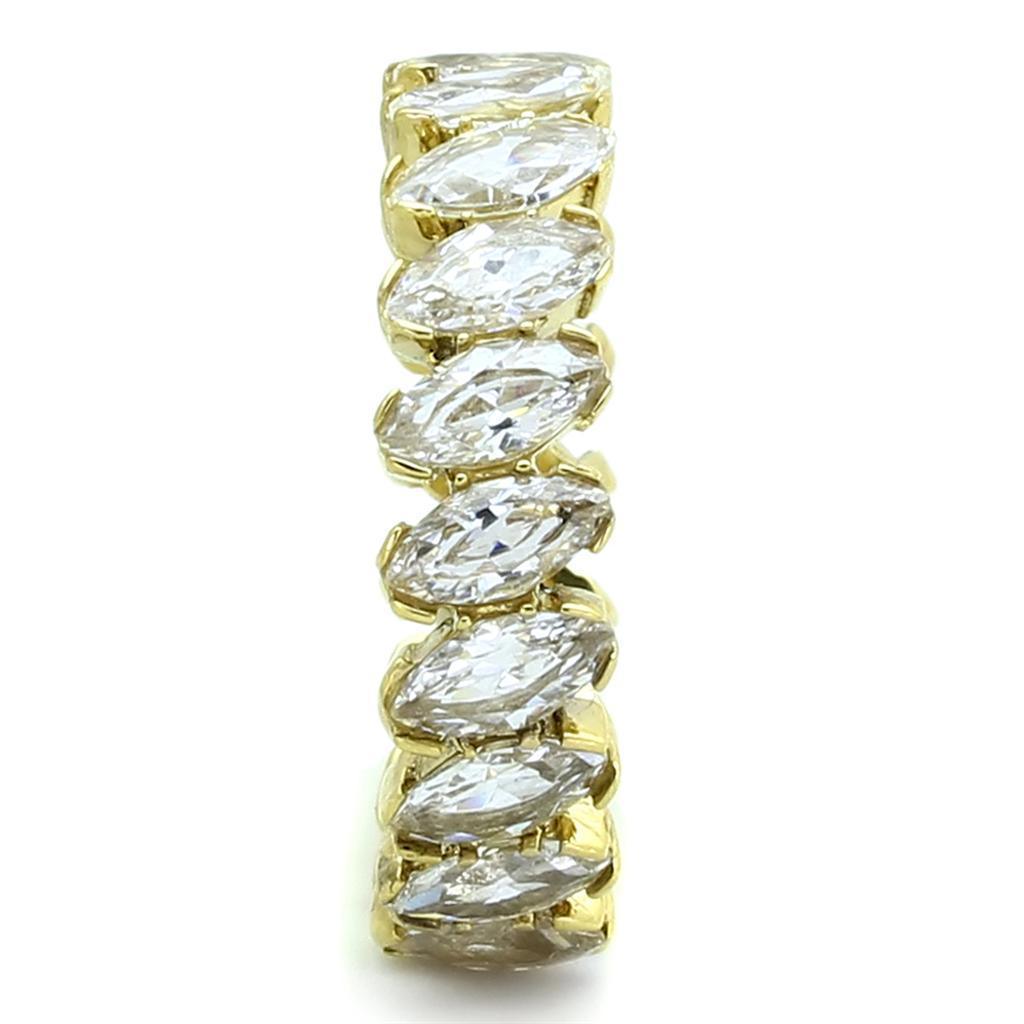 Wedding Rings for Women Engagement Cubic Zirconia Promise Ring Set for Her in Gold Tone Huldah - Jewelry Store by Erik Rayo