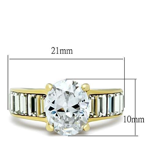 Wedding Rings for Women Engagement Cubic Zirconia Promise Ring Set for Her in Gold Tone James - Jewelry Store by Erik Rayo