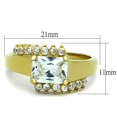 Wedding Rings for Women Engagement Cubic Zirconia Promise Ring Set for Her in Gold Tone Judith - Jewelry Store by Erik Rayo