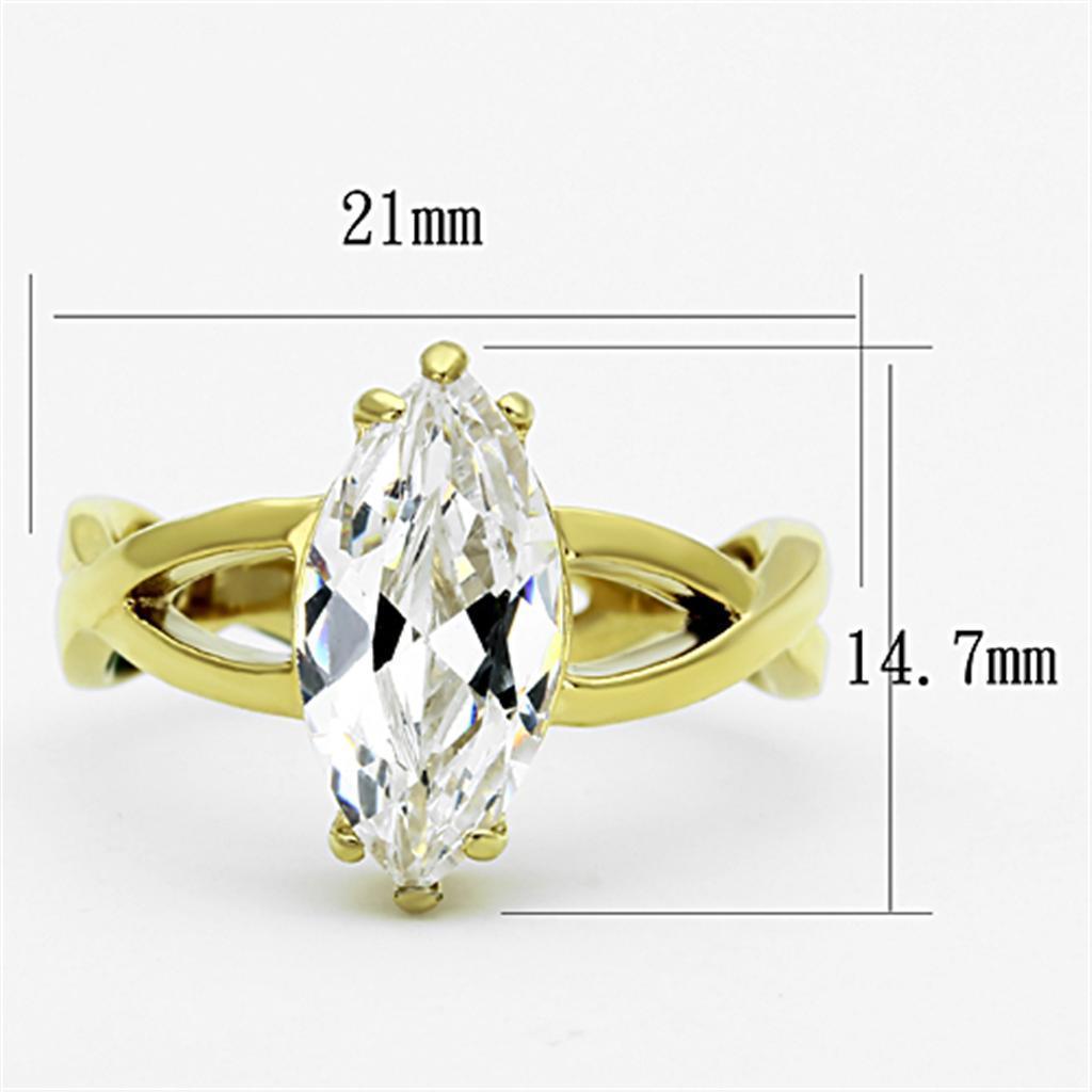 Wedding Rings for Women Engagement Cubic Zirconia Promise Ring Set for Her in Gold Tone Keziah - Jewelry Store by Erik Rayo
