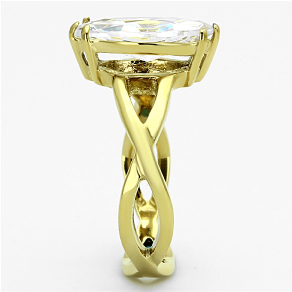 Wedding Rings for Women Engagement Cubic Zirconia Promise Ring Set for Her in Gold Tone Keziah - Jewelry Store by Erik Rayo
