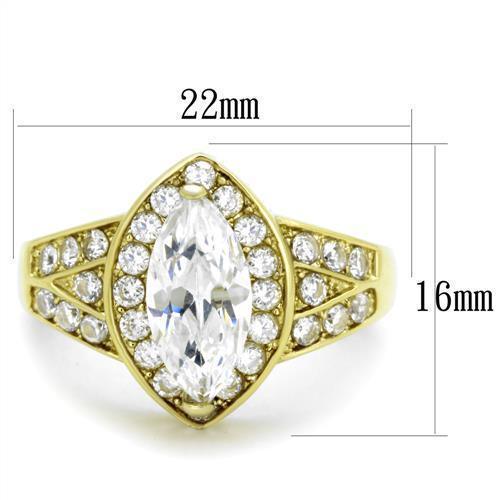 Wedding Rings for Women Engagement Cubic Zirconia Promise Ring Set for Her in Gold Tone Modena - Jewelry Store by Erik Rayo