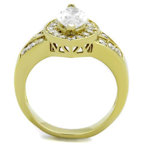 Wedding Rings for Women Engagement Cubic Zirconia Promise Ring Set for Her in Gold Tone Modena - Jewelry Store by Erik Rayo