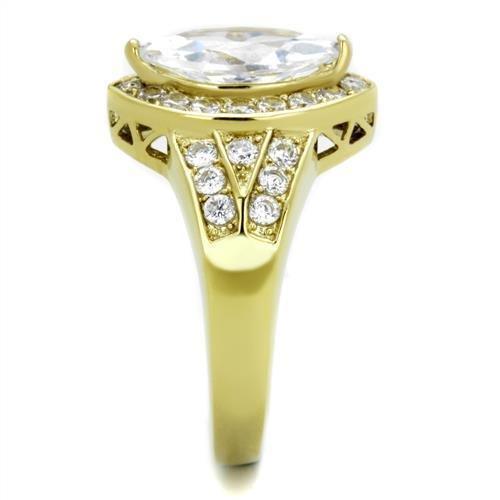 Wedding Rings for Women Engagement Cubic Zirconia Promise Ring Set for Her in Gold Tone Modena - Jewelry Store by Erik Rayo