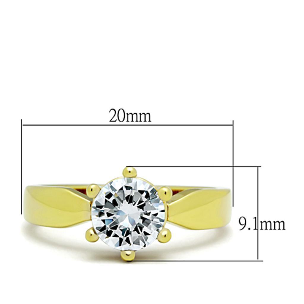 Wedding Rings for Women Engagement Cubic Zirconia Promise Ring Set for Her in Gold Tone Ruthie - Jewelry Store by Erik Rayo