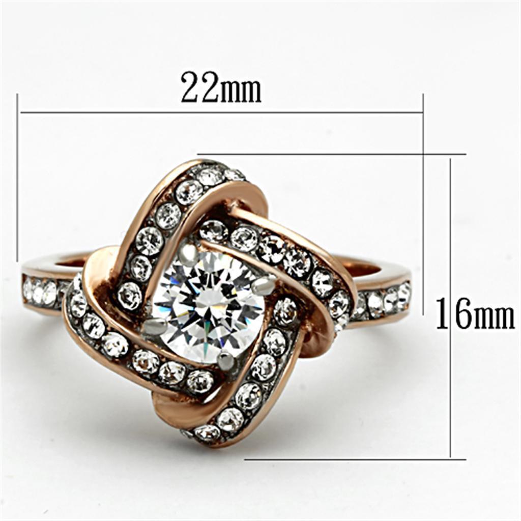 Wedding Rings for Women Engagement Cubic Zirconia Promise Ring Set for Her in Gold Tone TK1166 - Jewelry Store by Erik Rayo