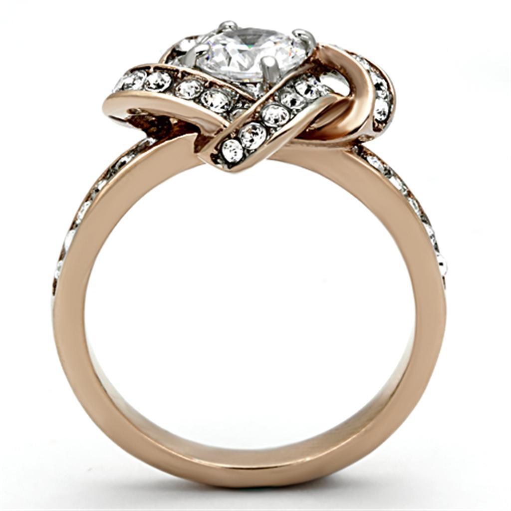 Wedding Rings for Women Engagement Cubic Zirconia Promise Ring Set for Her in Gold Tone TK1166 - Jewelry Store by Erik Rayo