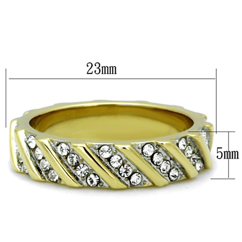 Wedding Rings for Women Engagement Cubic Zirconia Promise Ring Set for Her in Gold Tone TK1557 - Jewelry Store by Erik Rayo