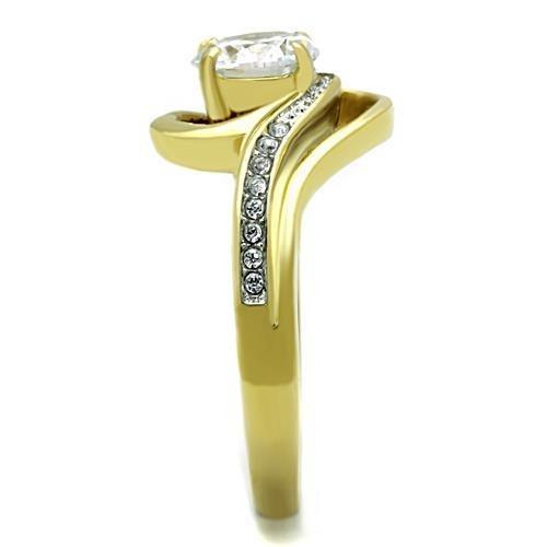 Wedding Rings for Women Engagement Cubic Zirconia Promise Ring Set for Her in Gold Tone TK1701 - Jewelry Store by Erik Rayo