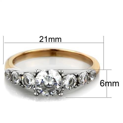 Wedding Rings for Women Engagement Cubic Zirconia Promise Ring Set for Her in Gold Tone TK1794 - Jewelry Store by Erik Rayo