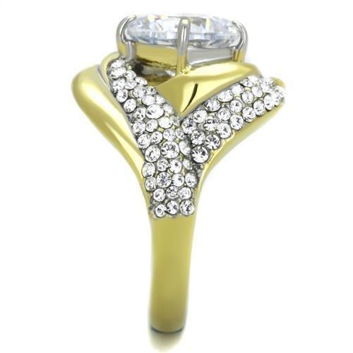 Wedding Rings for Women Engagement Cubic Zirconia Promise Ring Set for Her in Gold Tone TK1910 - Jewelry Store by Erik Rayo