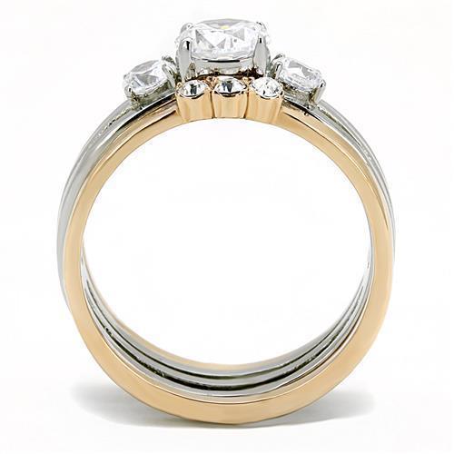 Wedding Rings for Women Engagement Cubic Zirconia Promise Ring Set for Her in Gold Tone TK3212 - Jewelry Store by Erik Rayo