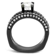 Load image into Gallery viewer, Wedding Rings for Women Engagement Cubic Zirconia Promise Ring Set for Her in Light Black - Jewelry Store by Erik Rayo
