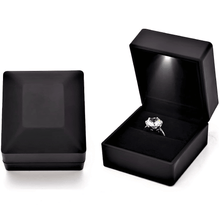 Load image into Gallery viewer, Wedding Rings for Women Engagement Cubic Zirconia Promise Ring Set for Her in Light Black - Jewelry Store by Erik Rayo
