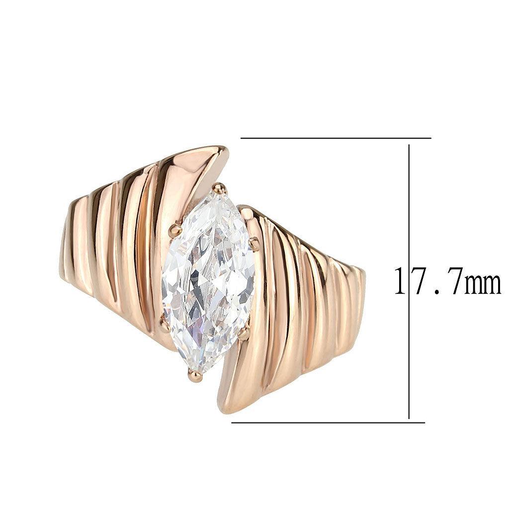 Wedding Rings for Women Engagement Cubic Zirconia Promise Ring Set for Her in Rose Gold TK3787 - Jewelry Store by Erik Rayo