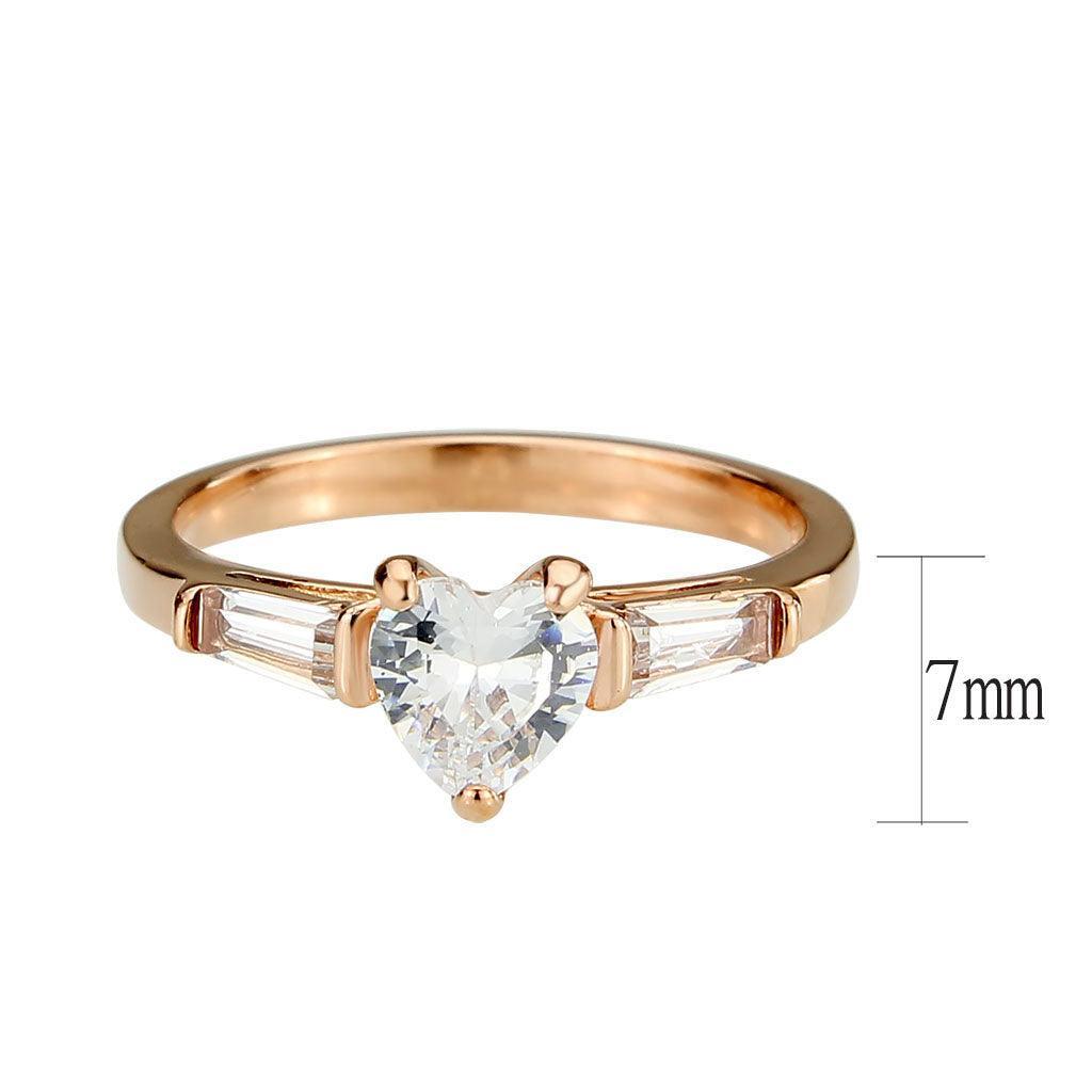 Wedding Rings for Women Engagement Cubic Zirconia Promise Ring Set for Her in Rose Gold TK3829 - Jewelry Store by Erik Rayo