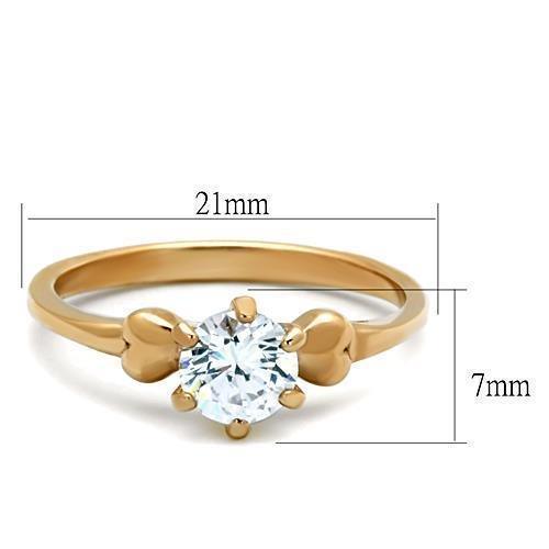 Wedding Rings for Women Engagement Cubic Zirconia Promise Ring Set for Her in Rose Gold Tone Alatri - Jewelry Store by Erik Rayo