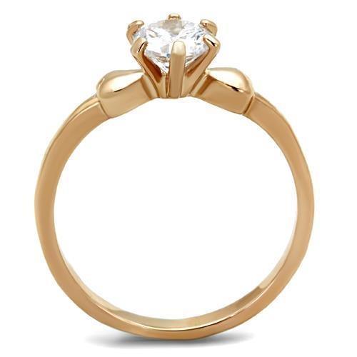 Wedding Rings for Women Engagement Cubic Zirconia Promise Ring Set for Her in Rose Gold Tone Alatri - Jewelry Store by Erik Rayo