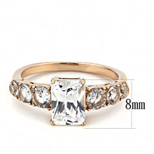 Load image into Gallery viewer, Wedding Rings for Women Engagement Cubic Zirconia Promise Ring Set for Her in Rose Gold Tone Ankara Clear - Jewelry Store by Erik Rayo
