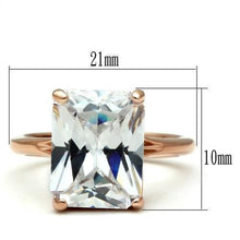 Load image into Gallery viewer, Wedding Rings for Women Engagement Cubic Zirconia Promise Ring Set for Her in Rose Gold Tone Barcelona Clear - Jewelry Store by Erik Rayo
