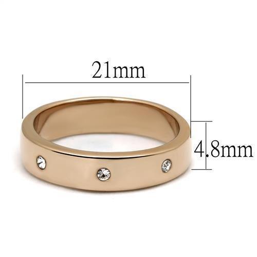 Wedding Rings for Women Engagement Cubic Zirconia Promise Ring Set for Her in Rose Gold Tone Melfi - Jewelry Store by Erik Rayo