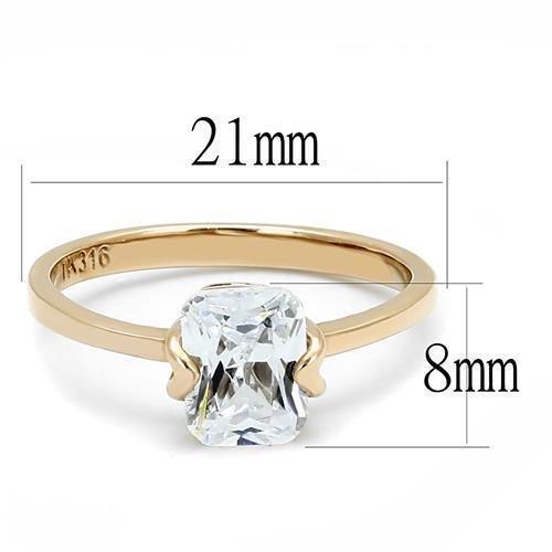 Wedding Rings for Women Engagement Cubic Zirconia Promise Ring Set for Her in Rose Gold Tone Teramo - Jewelry Store by Erik Rayo