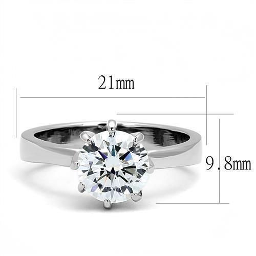 Wedding Rings for Women Engagement Cubic Zirconia Promise Ring Set for Her in Silver Tone Abruzzi - Jewelry Store by Erik Rayo