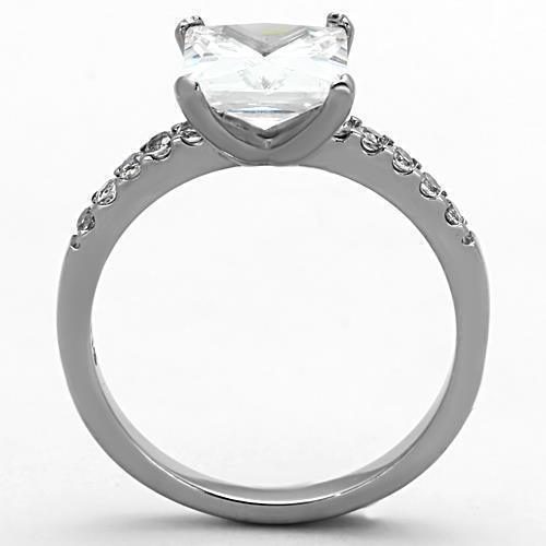Wedding Rings for Women Engagement Cubic Zirconia Promise Ring Set for Her in Silver Tone Belem Clear - Jewelry Store by Erik Rayo
