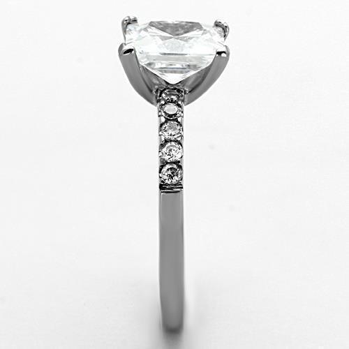 Wedding Rings for Women Engagement Cubic Zirconia Promise Ring Set for Her in Silver Tone Belem Clear - Jewelry Store by Erik Rayo
