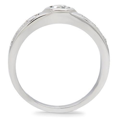 Wedding Rings for Women Engagement Cubic Zirconia Promise Ring Set for Her in Silver Tone Bezel - Jewelry Store by Erik Rayo