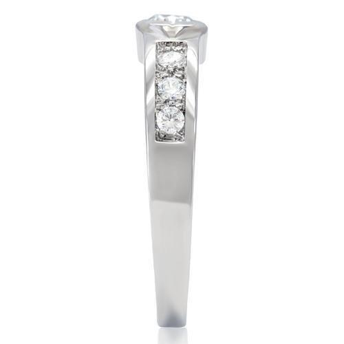 Wedding Rings for Women Engagement Cubic Zirconia Promise Ring Set for Her in Silver Tone Bezel - Jewelry Store by Erik Rayo
