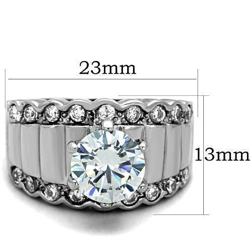 Wedding Rings for Women Engagement Cubic Zirconia Promise Ring Set for Her in Silver Tone Brisbane - Jewelry Store by Erik Rayo