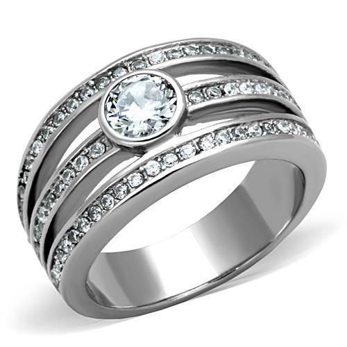 Wedding Rings for Women Engagement Cubic Zirconia Promise Ring Set for Her in Silver Tone Budapest - Jewelry Store by Erik Rayo