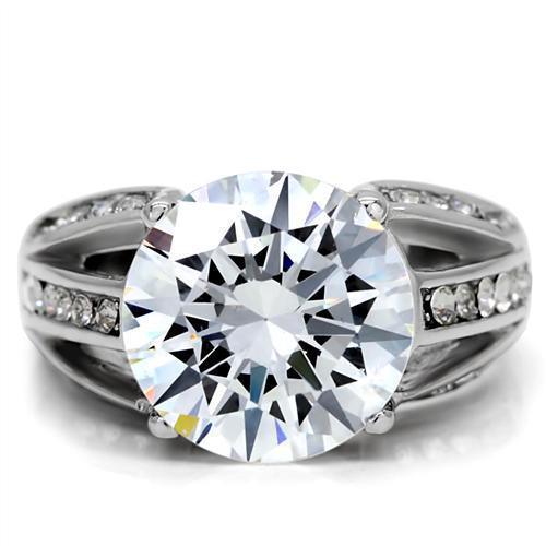 Wedding Rings for Women Engagement Cubic Zirconia Promise Ring Set for Her in Silver Tone Calabria - Jewelry Store by Erik Rayo