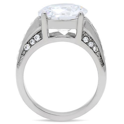Wedding Rings for Women Engagement Cubic Zirconia Promise Ring Set for Her in Silver Tone Calabria - Jewelry Store by Erik Rayo