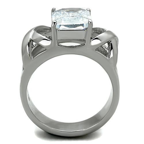 Wedding Rings for Women Engagement Cubic Zirconia Promise Ring Set for Her in Silver Tone Cali - Jewelry Store by Erik Rayo