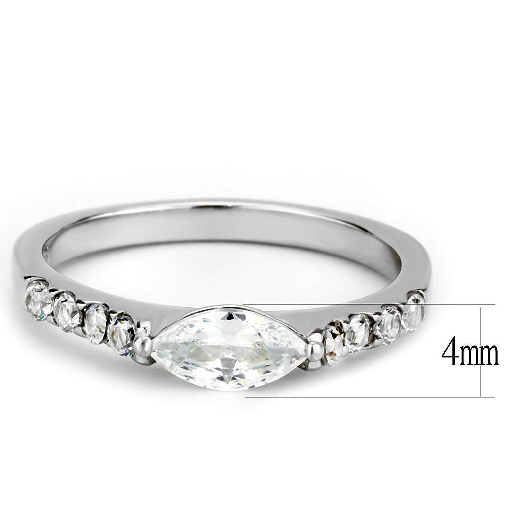 Wedding Rings for Women Engagement Cubic Zirconia Promise Ring Set for Her in Silver Tone Cento - Jewelry Store by Erik Rayo