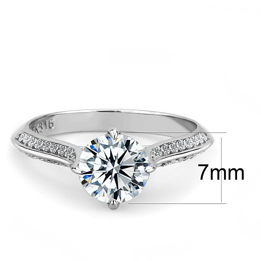 Wedding Rings for Women Engagement Cubic Zirconia Promise Ring Set for Her in Silver Tone DA036 - Jewelry Store by Erik Rayo