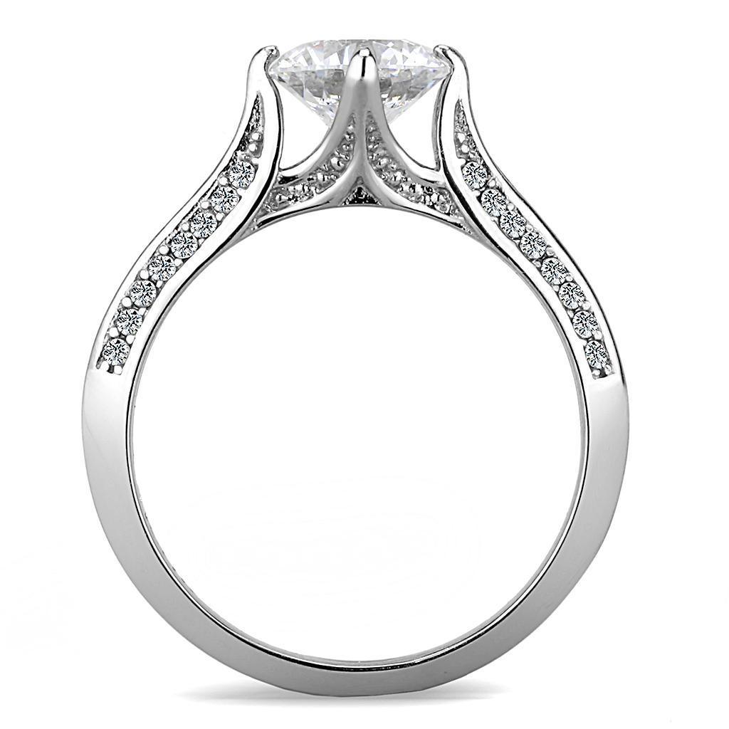 Wedding Rings for Women Engagement Cubic Zirconia Promise Ring Set for Her in Silver Tone DA036 - Jewelry Store by Erik Rayo