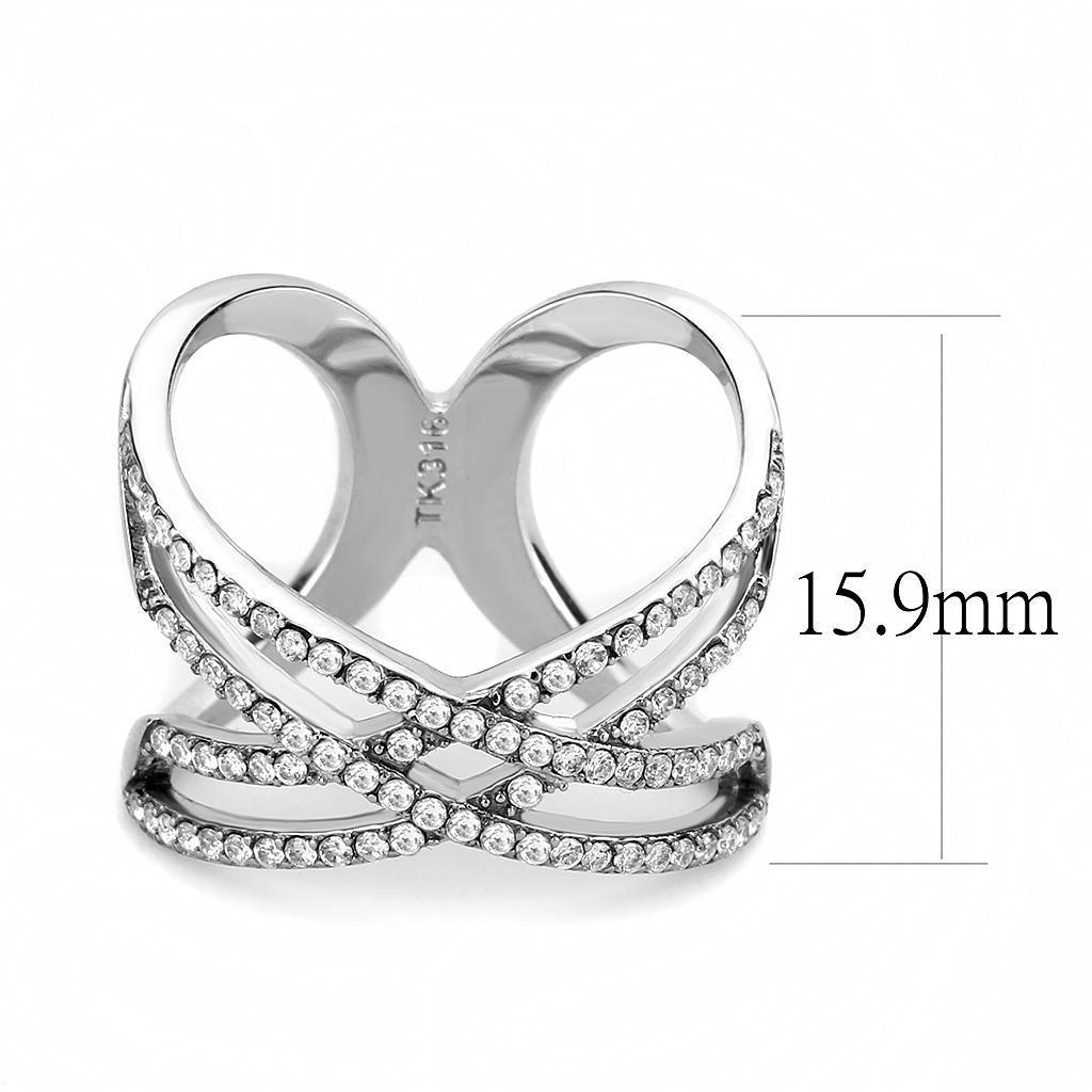 Wedding Rings for Women Engagement Cubic Zirconia Promise Ring Set for Her in Silver Tone DA255 - Jewelry Store by Erik Rayo