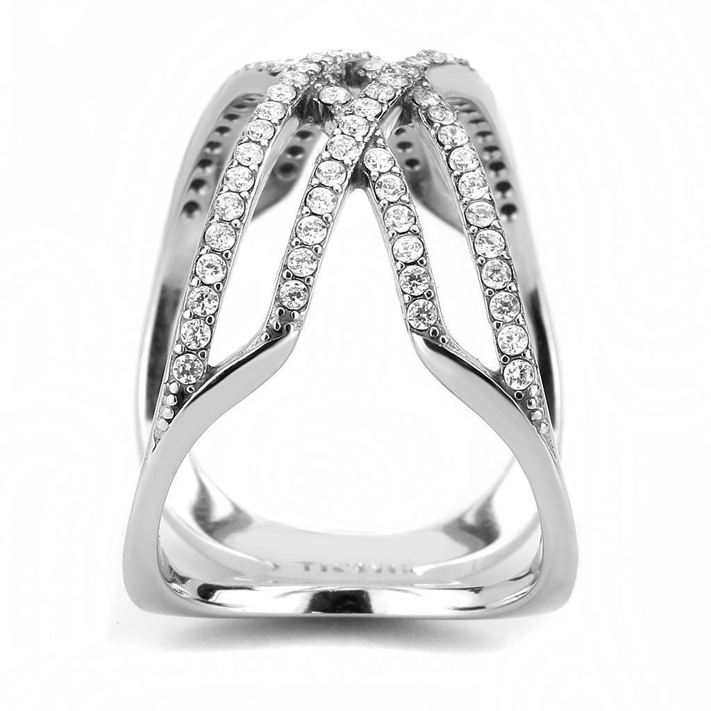 Wedding Rings for Women Engagement Cubic Zirconia Promise Ring Set for Her in Silver Tone DA255 - Jewelry Store by Erik Rayo