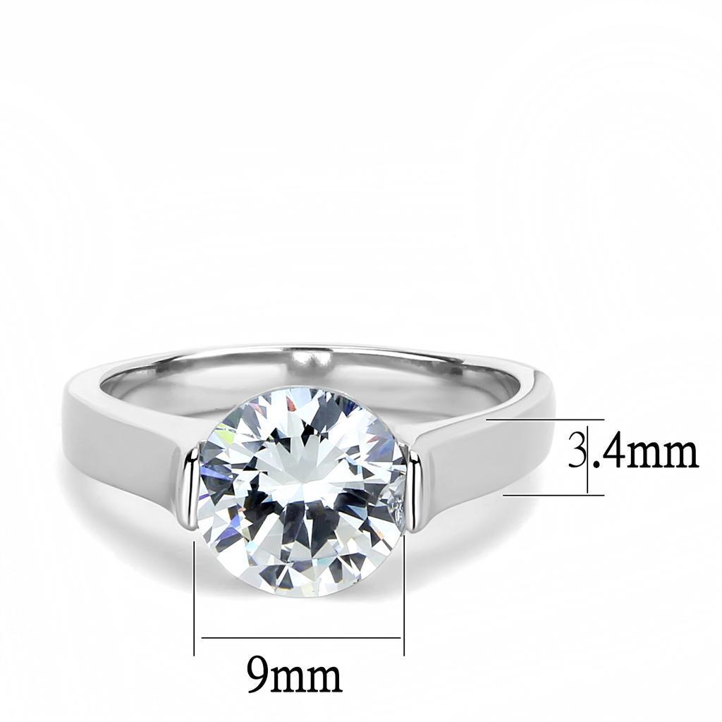 Wedding Rings for Women Engagement Cubic Zirconia Promise Ring Set for Her in Silver Tone Eboli - Jewelry Store by Erik Rayo