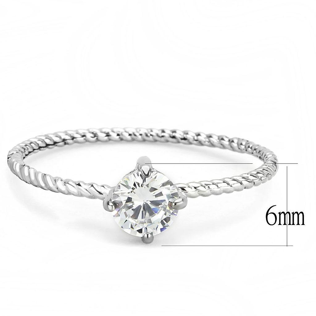 Wedding Rings for Women Engagement Cubic Zirconia Promise Ring Set for Her in Silver Tone - Jewelry Store by Erik Rayo