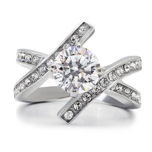 Wedding Rings for Women Engagement Cubic Zirconia Promise Ring Set for Her in Silver Tone Foshan - Jewelry Store by Erik Rayo