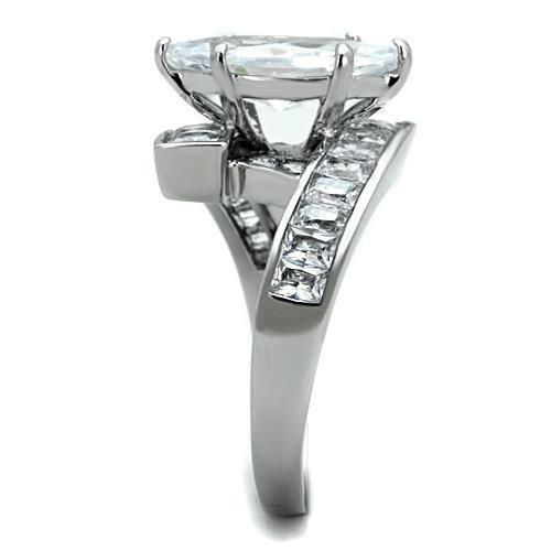 Wedding Rings for Women Engagement Cubic Zirconia Promise Ring Set for Her in Silver Tone HK - Jewelry Store by Erik Rayo