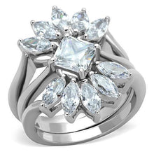 Load image into Gallery viewer, Wedding Rings for Women Engagement Cubic Zirconia Promise Ring Set for Her in Silver Tone Houston - Jewelry Store by Erik Rayo
